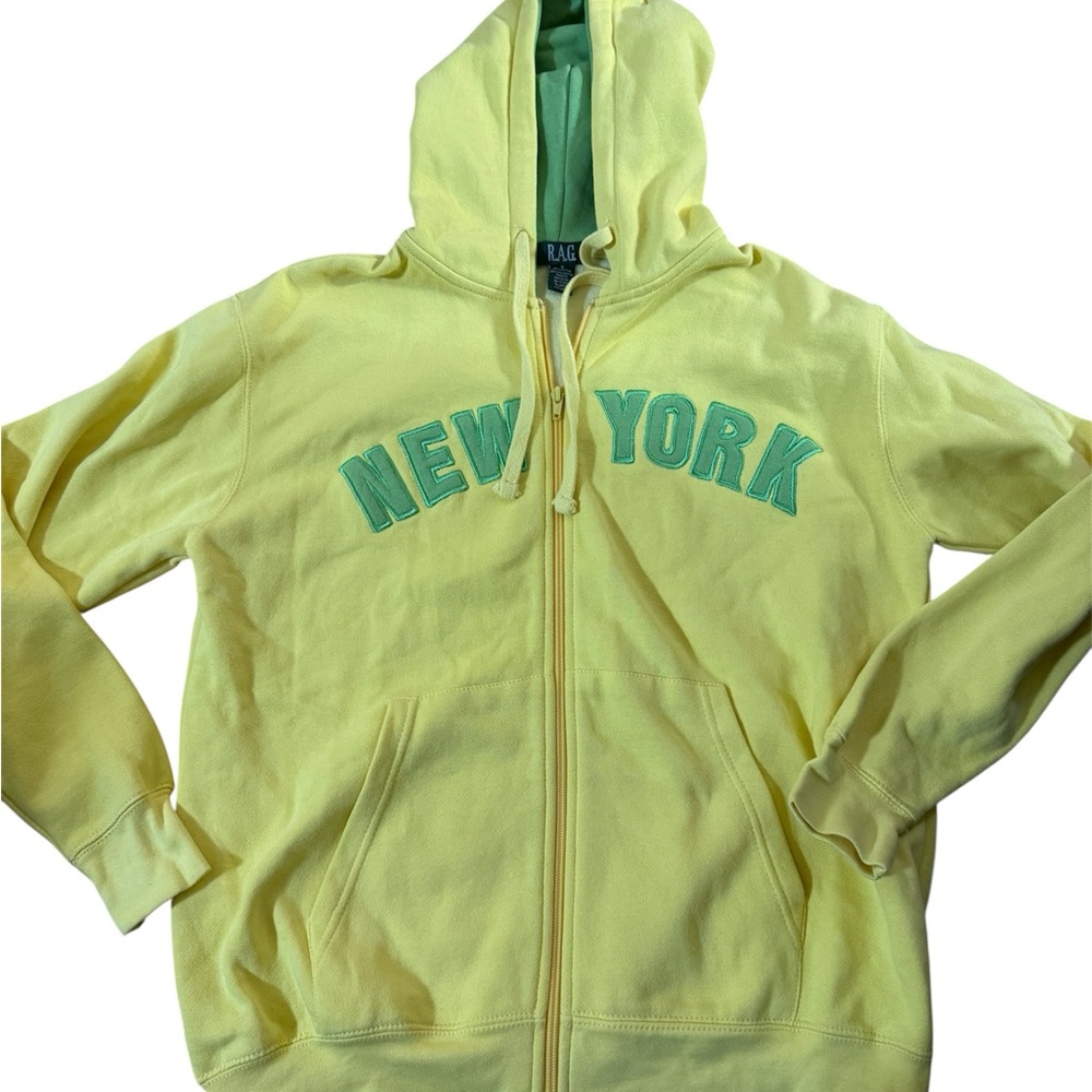 Yellow 'vintage New York' R.A.G Hoodie